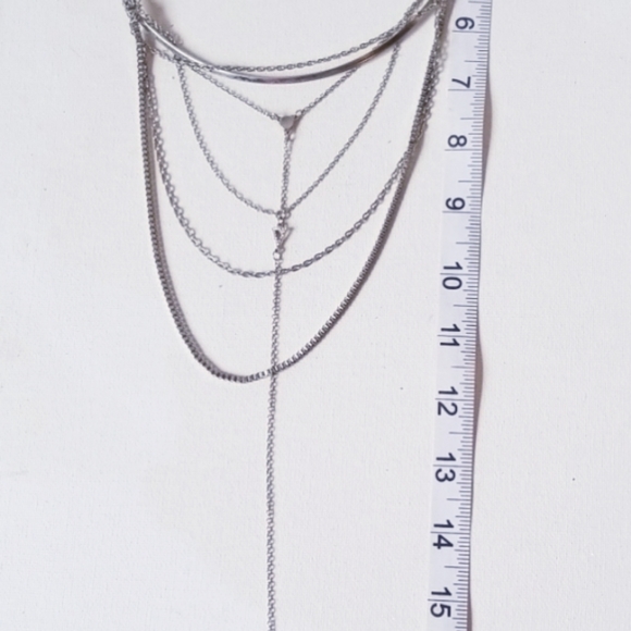 Multi-layer Silver Necklace - Picture 7 of 8